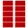 Reflektor | AJ.BA | 94x44mm | selbstklebend | Rot | 10 Stück