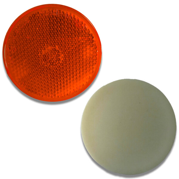 Reflektor | AJ.BA | Rund | selbstklebend | Orange | Ø60mm