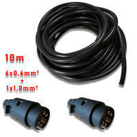 10m Anhängerkabelset 7-polig inkl. 2x Stecker (6x0,6mm²+1x1mm²)