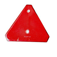 Dreieckrückstrahler | Reflektor | 140x125mm | gebohrt | Rot