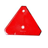 Dreieckrückstrahler | Reflektor | 140x125mm | gebohrt | Rot | 10 Stück