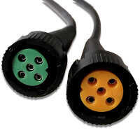 Anhängerkabelsatz | Aspöck | 13-polig zu 2x Bajonett 5-polig | 4 Meter