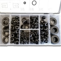 Kabeltüllensortiment | AD Ø8-32mm | ID Ø3-17mm | Gummi | 180 Stück