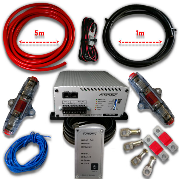 Votronic Ladebooster VCC 1212-50 | 50A | mit 6m Kabelsatz 20mm²