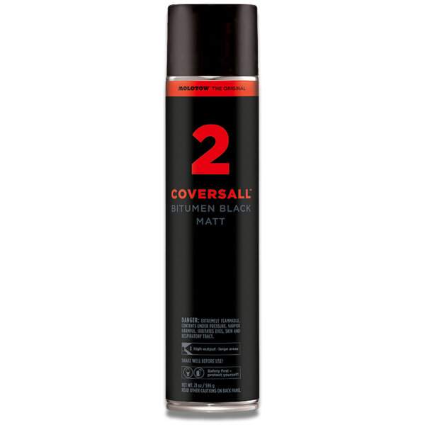 Molotow COVERSALL 2 - Bitumen Black Matt 600ml