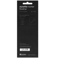Stylefile Marker Fineliner 0,05-1,2mm Schwarz (5er MAIN Set)