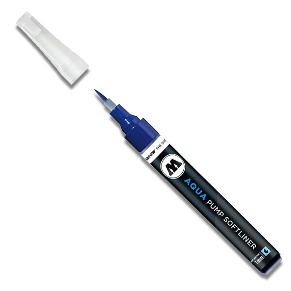 Aquarellmarker | Molotow Aqua Pump Softliner | 1mm | Primärblau
