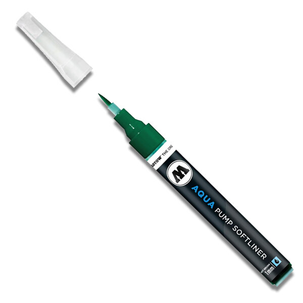 Aquarellmarker | Molotow Aqua Pump Softliner | 1mm | Dunkelgrün
