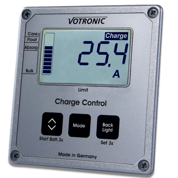 Ladebooster Bedieneinheit | Votronic LCD-Charge Control S-VCC | 12V | 5m Kabel