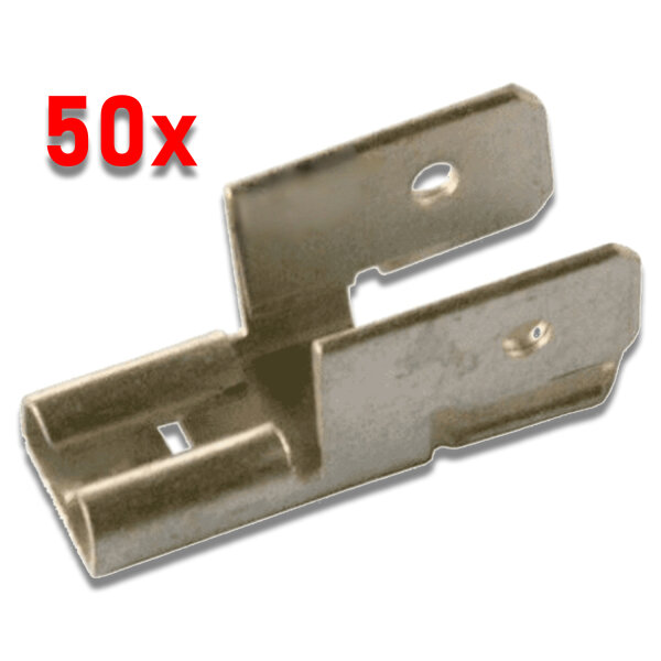 Flachsteckverteiler | 3-fach | 6,3mm Flachstecker | 50 Stück