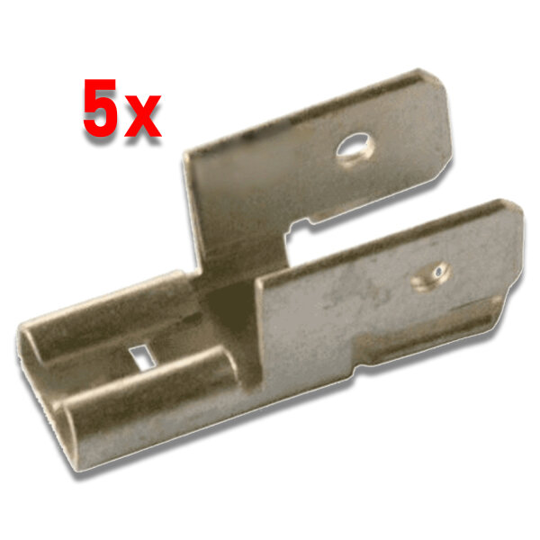 Flachsteckverteiler | 3-fach | 6,3mm | 5 Stück