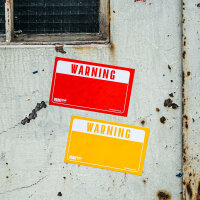 Sticker Warning Rot Gelb 12x7 cm 100 Stück | Montana Cans