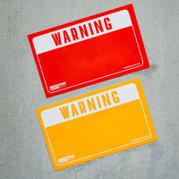 Sticker Warning Rot Gelb 12x7 cm 100 Stück | Montana Cans