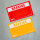 Stickerpack | Montana "WARNING" | Rot / Gelb | 100 Stück