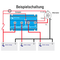 Zweitbatterieset | 80-2SC | Argodiode 12–24V 80A | 6m 16mm² Kabel