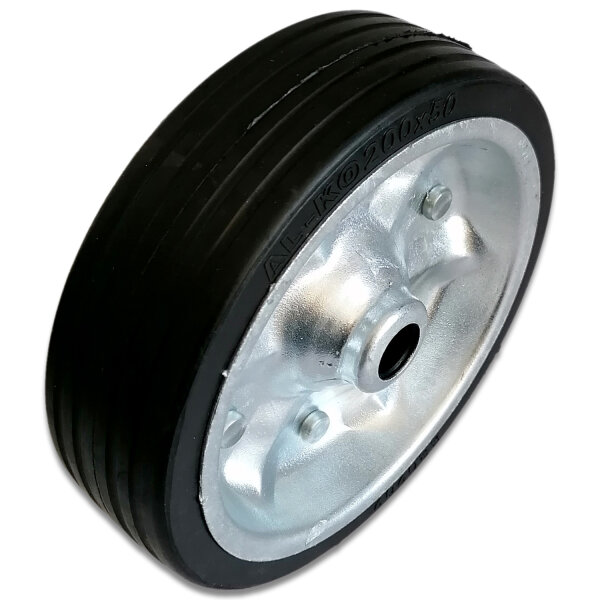Ersatzrad für Stützrad | AL-KO | Stahlfelge | Vollgummi | 200x50mm