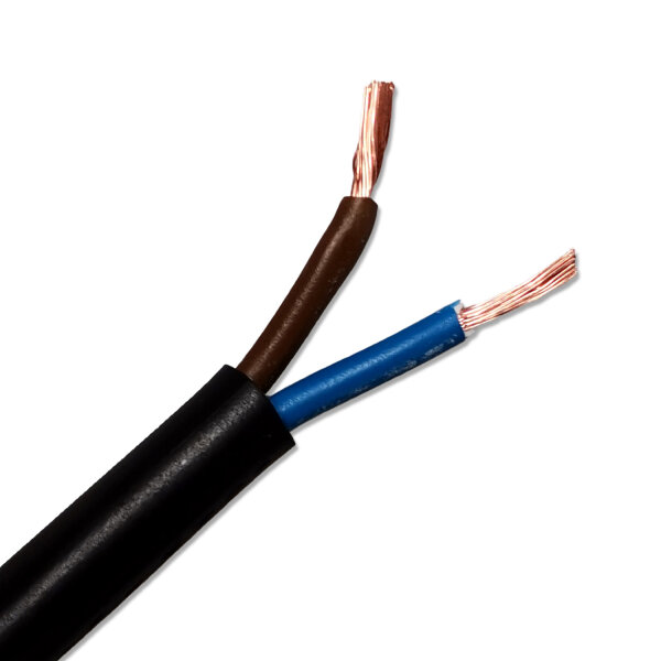 10m 2-Adriges Fahrzeugkabel 2x1,5mm² Blau/Braun, Rund