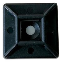 Kabelbinder-Halter 28x28mm | Schwarz | selbstklebend |10 Stück