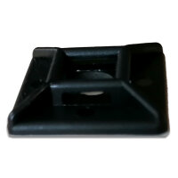 Kabelbinder-Halter 28x28mm | Schwarz | selbstklebend |10 Stück