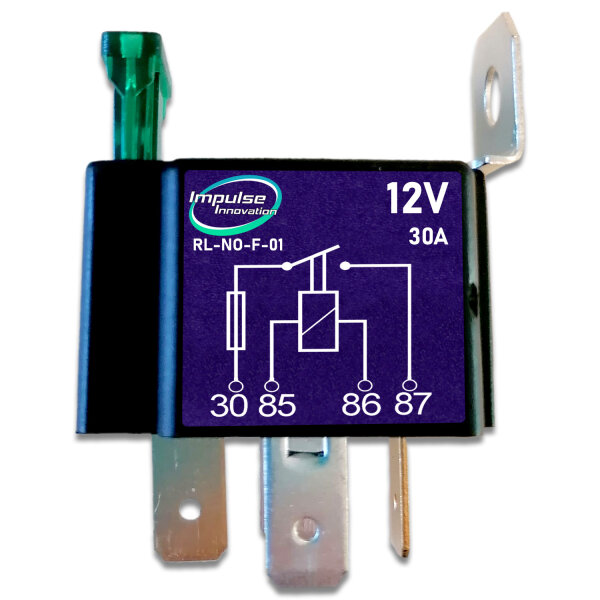Mini Relais | 4-polig | Schließer (NO) | 12V | 30A | mit Sicherung