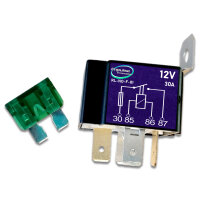 Mini Relais | 4-polig | Schließer (NO) | 12V | 30A | mit Sicherung