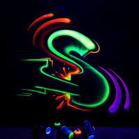 Neon UV Sprühlack Set | 6 fluoreszierende Farben | Montana BLACK INFRA