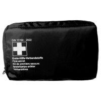 KFZ Unfall- und Erste-Hilfe Set | Verbandtasche, Schwarz | Warndreieck | 5 Warnwesten, Gelb
