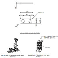 MTA Sammelschiene für 2 MidiVAL® Sicherungshalter | 37×15 mm
