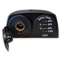 Doppelarmatur | LED-Voltmeter & ISO-4165 Steckdose |...