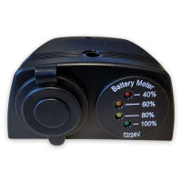 Doppelarmatur | LED-Voltmeter & ISO-4165 Steckdose |...