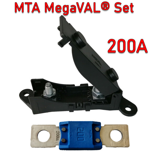 Sicherungshalter | MTA MegaVAL | 32V | M8 | anreihbar | inkl. Sicherung 200A