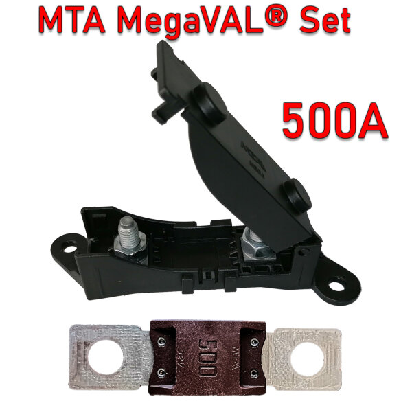Sicherungshalter | MTA MegaVAL | 32V | M8 | anreihbar | inkl. Sicherung 500A