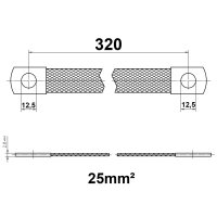Masseband MTA | 320mm | 25mm² | M12-M12