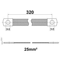 MTA Karosseriemasseband 320mm, 25mm²