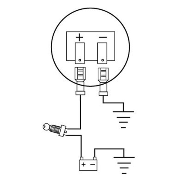 Analoger Betriebsstundenzähler 10V bis 28V, Ø52mm