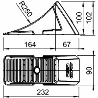 Unterlegkeil Satz | AL-KO | UK10 K-2 | Schwarz | inkl. Halter | 800kg