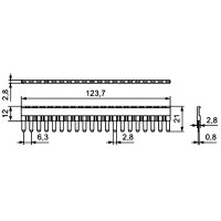 Schaltbrücke | 20 Kontakte | 36A | 250V | Schwarz