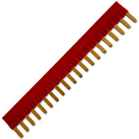 Schaltbrücke | 20 Kontakte | 36A | 250V | Rot