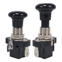 Zugschalter | 2 Positionen | 12V | 10A | grün beleuchtet | Ø14,2mm