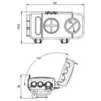 Batteriepolklemme | MTA CDB | integrierter 3-fach Sicherungshalter MegaVAL & MidiVAL | 32V | positiv