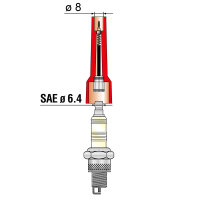 Zündkerzenstecker | MTA | 5kΩ | gerade | Rot | 7mm Kabel