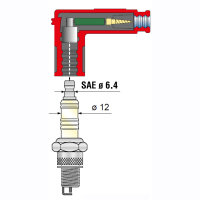 MTA Zündkerzenstecker SAE 5K Ohm 90° Winkel EPDM