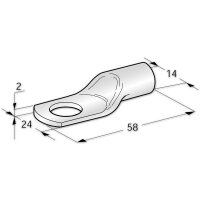 Ringkabelschuhe 75mm² M13 | verzinnt Rohrkabelschuhe 25x | MTA TUBOLAR