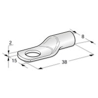 50x Rohrkabelschuh 25mm² M10 verzinnt | MTA TUBOLAR