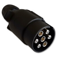 Anhängerstecker | 7-polig | Aspöck | 12V | Flachstecker | Doppelabgang