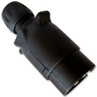 Anhängerstecker Aspöck | 7-polig | 12V | 16A | Flachstecker | Doppeltülle