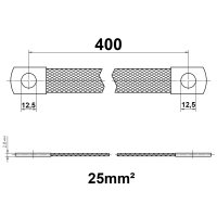 Masseband MTA | 400mm | 25mm² | M12-M12