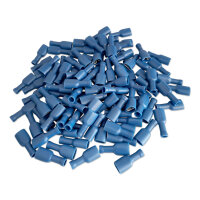 100x Flachsteckhülse 6,3mm vollisoliert blau...