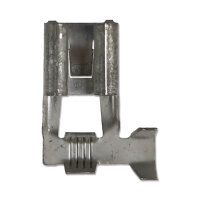 Flachsteckhülse 8mm 1-2,5mm² Fahne 90° mit Rastnase | MTA F800 FLAG