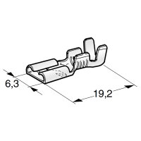 Flachsteckhülse 6,3mm 1-2,5mm² unisoliert mit...